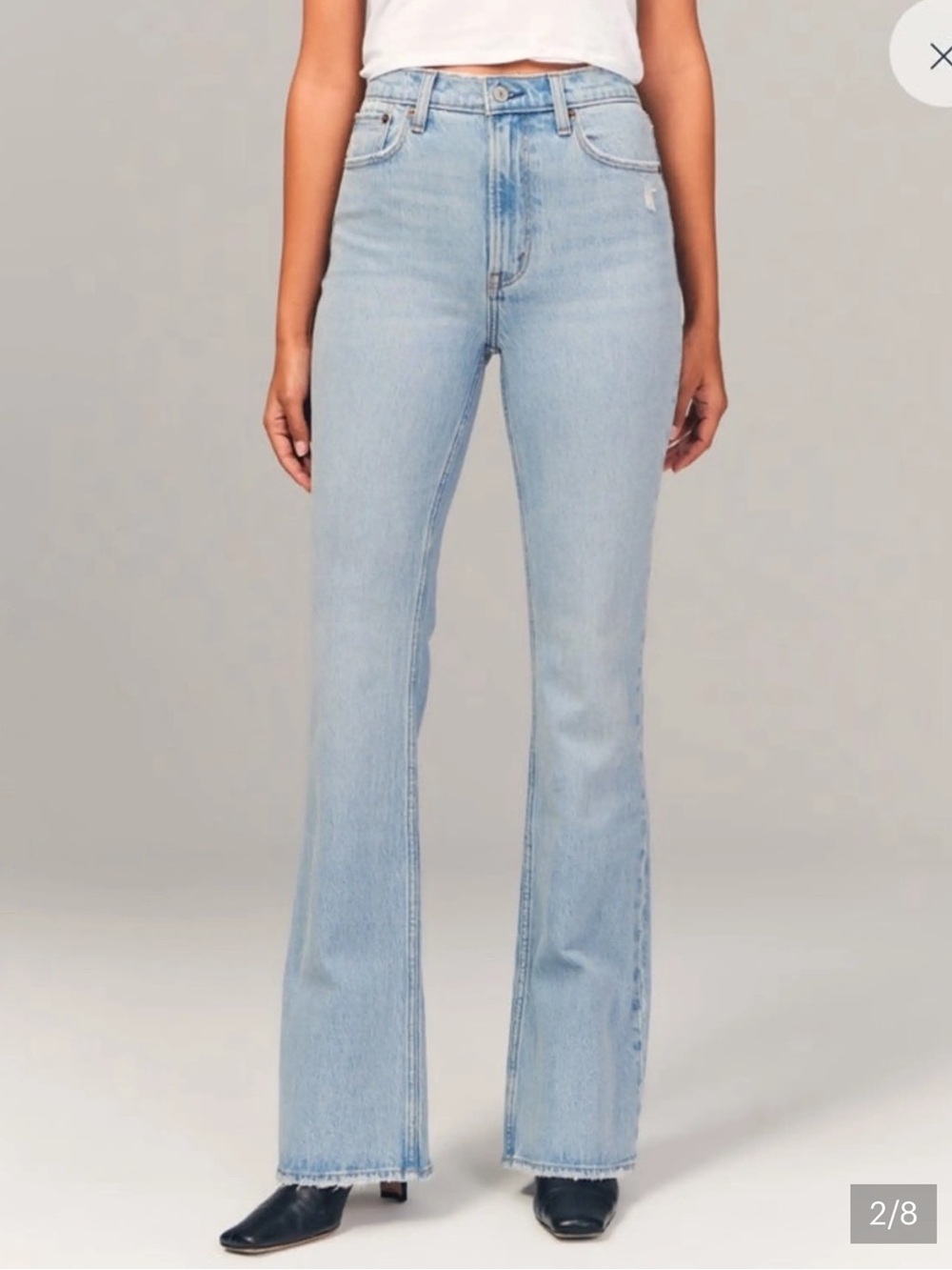 Abercrombie high-rise vintage flare jeans in light blue